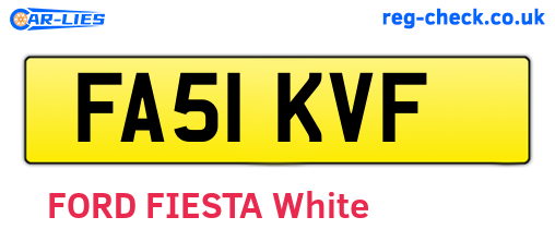 FA51KVF are the vehicle registration plates.