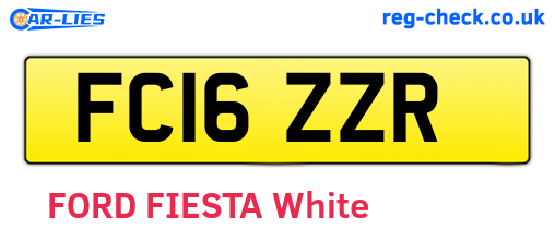 FC16ZZR are the vehicle registration plates.