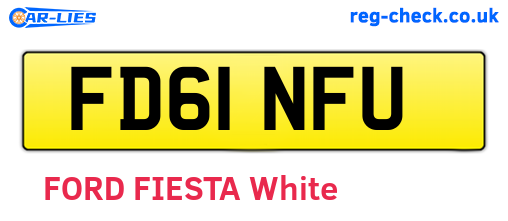 FD61NFU are the vehicle registration plates.