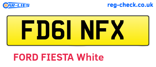 FD61NFX are the vehicle registration plates.