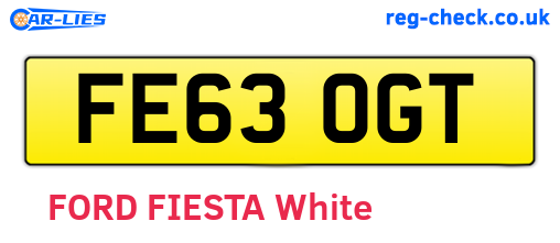 FE63OGT are the vehicle registration plates.