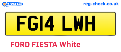 FG14LWH are the vehicle registration plates.