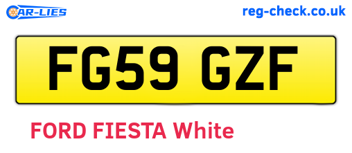 FG59GZF are the vehicle registration plates.