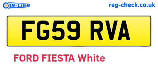 FG59RVA are the vehicle registration plates.