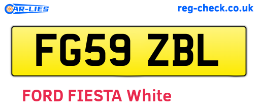 FG59ZBL are the vehicle registration plates.