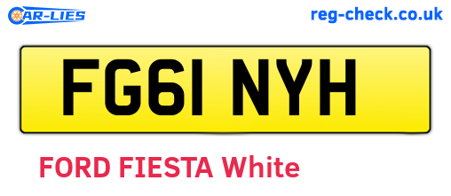 FG61NYH are the vehicle registration plates.