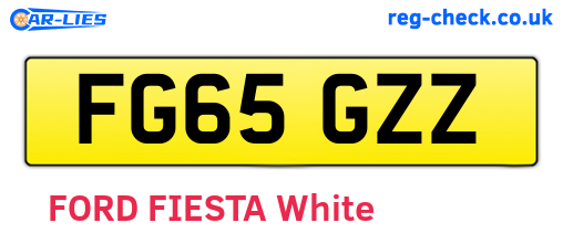 FG65GZZ are the vehicle registration plates.