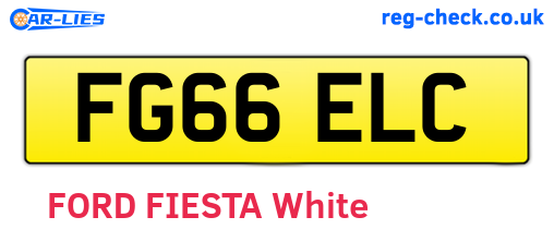 FG66ELC are the vehicle registration plates.