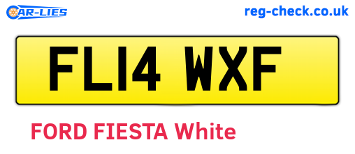 FL14WXF are the vehicle registration plates.