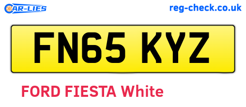 FN65KYZ are the vehicle registration plates.
