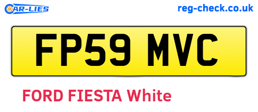 FP59MVC are the vehicle registration plates.