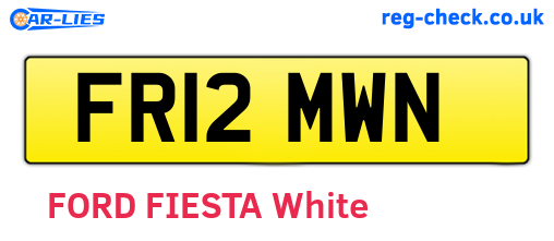 FR12MWN are the vehicle registration plates.