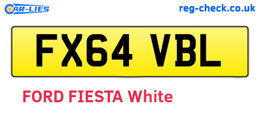 FX64VBL are the vehicle registration plates.