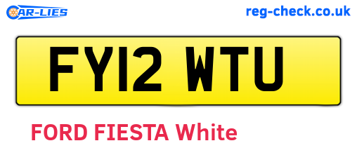FY12WTU are the vehicle registration plates.