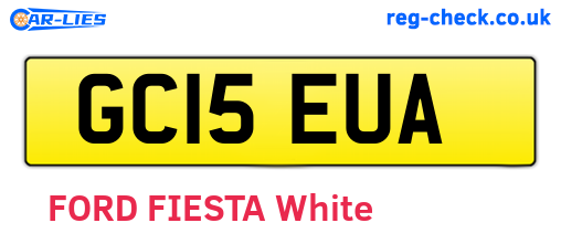 GC15EUA are the vehicle registration plates.
