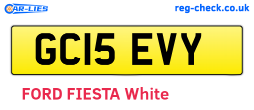 GC15EVY are the vehicle registration plates.