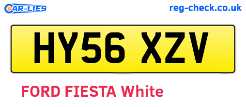 HY56XZV are the vehicle registration plates.