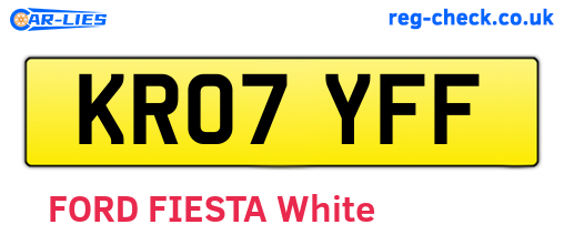 KR07YFF are the vehicle registration plates.