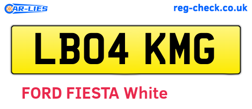LB04KMG are the vehicle registration plates.