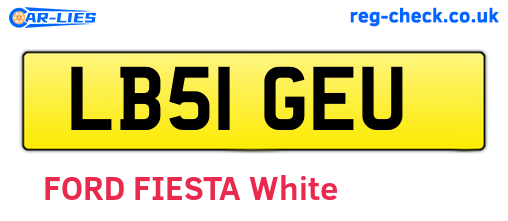LB51GEU are the vehicle registration plates.