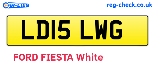 LD15LWG are the vehicle registration plates.