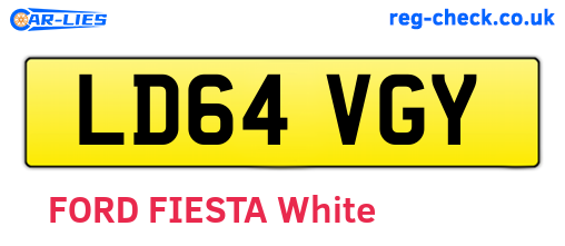 LD64VGY are the vehicle registration plates.