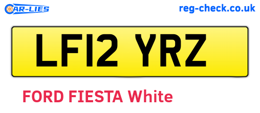 LF12YRZ are the vehicle registration plates.