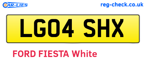 LG04SHX are the vehicle registration plates.
