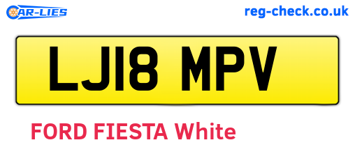 LJ18MPV are the vehicle registration plates.