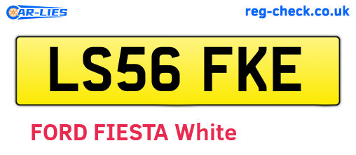 LS56FKE are the vehicle registration plates.