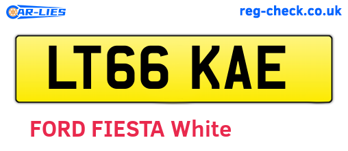 LT66KAE are the vehicle registration plates.