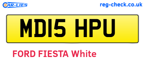 MD15HPU are the vehicle registration plates.