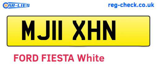 MJ11XHN are the vehicle registration plates.