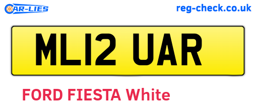 ML12UAR are the vehicle registration plates.