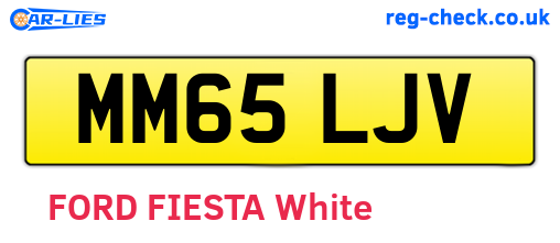 MM65LJV are the vehicle registration plates.