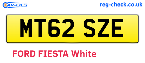 MT62SZE are the vehicle registration plates.