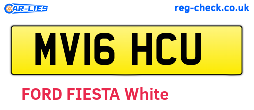 MV16HCU are the vehicle registration plates.