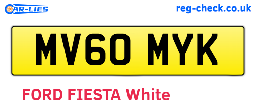 MV60MYK are the vehicle registration plates.