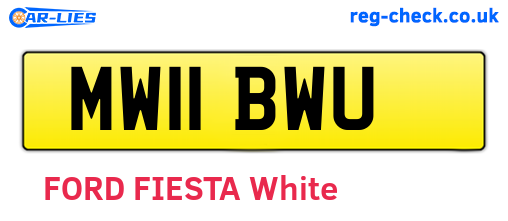 MW11BWU are the vehicle registration plates.
