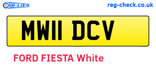 MW11DCV are the vehicle registration plates.