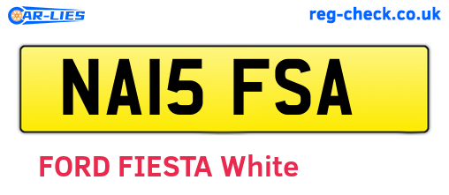 NA15FSA are the vehicle registration plates.