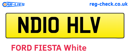 ND10HLV are the vehicle registration plates.