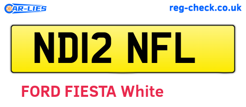 ND12NFL are the vehicle registration plates.