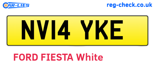 NV14YKE are the vehicle registration plates.