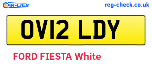 OV12LDY are the vehicle registration plates.
