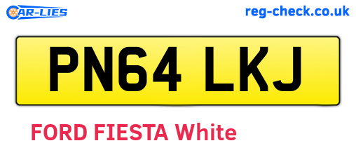 PN64LKJ are the vehicle registration plates.