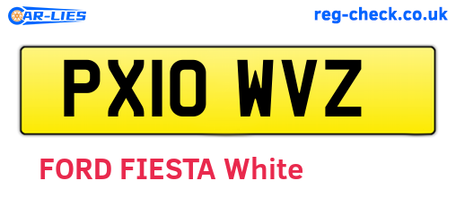 PX10WVZ are the vehicle registration plates.