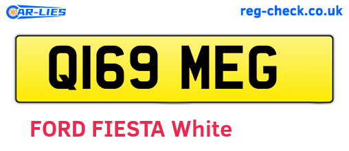 Q169MEG are the vehicle registration plates.