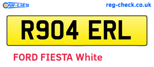 R904ERL are the vehicle registration plates.