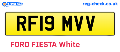 RF19MVV are the vehicle registration plates.